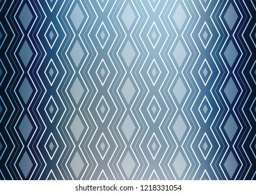 Light BLUE vector backdrop with lines, cubes. Colorful illustration with lines, cubes on abstract template. Pattern for ads, posters, banners.
