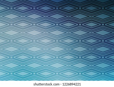 Light BLUE vector backdrop with lines, cubes. Colorful illustration with lines, cubes on abstract template. Pattern for business booklets, leaflets.