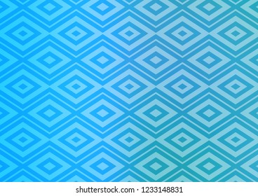 Light BLUE vector backdrop with lines, cubes. Colorful illustration with lines, cubes on abstract template. Best design for your ad, poster, banner.