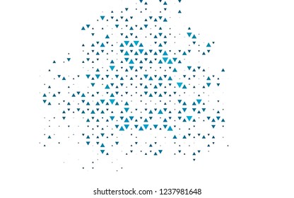 Light BLUE vector backdrop with lines, triangles. Beautiful illustration with triangles in nature style. Smart design for your business advert.