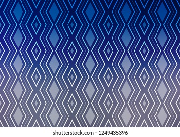Light BLUE vector backdrop with lines, cubes. Glitter abstract illustration with colorful lines, rhombuses. Smart design for your business advert.
