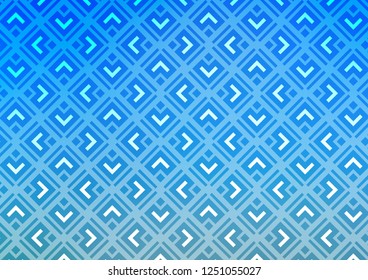 Light BLUE vector backdrop with lines, cubes. Shining colorful illustration with lines, rectangles. Pattern for ads, posters, banners.