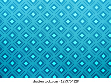 Light BLUE vector backdrop with lines, cubes. Colorful decorative design in simple style with lines, rhombuses. Best design for your ad, poster, banner.