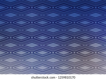 Light BLUE vector backdrop with lines, cubes. Colorful decorative design in simple style with lines, rhombuses. Pattern for ads, posters, banners.