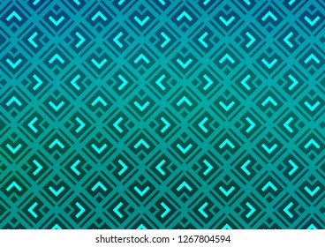 Light BLUE vector backdrop with lines, cubes. Glitter abstract illustration with colorful lines, rhombuses. Backdrop for TV commercials.