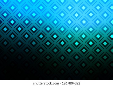Light BLUE vector backdrop with lines, cubes. Shining colorful illustration with lines, rectangles. Pattern for websites, landing pages.