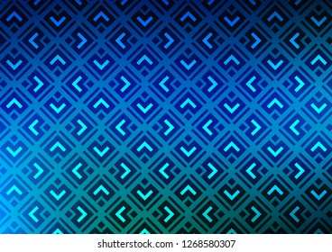 Light BLUE vector backdrop with lines, cubes. Glitter abstract illustration with colorful lines, rhombuses. Pattern for business booklets, leaflets.