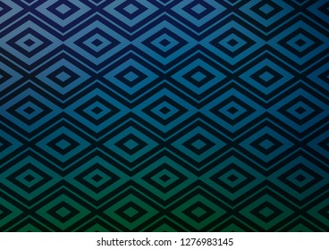 Light BLUE vector backdrop with lines, cubes. Modern geometric abstract illustration with lines, squares. Pattern for ads, posters, banners.