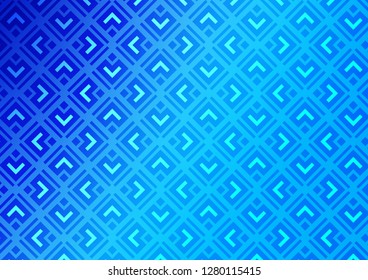 Light BLUE vector backdrop with lines, cubes. Glitter abstract illustration with colorful lines, rhombuses. Pattern for websites, landing pages.