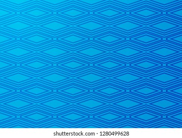 Light BLUE vector backdrop with lines, cubes. Colorful lines, squares on abstract background with gradient. Pattern for business booklets, leaflets.