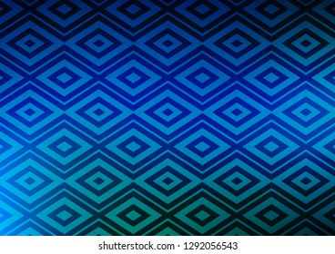 Light BLUE vector backdrop with lines, cubes. Glitter abstract illustration with colorful lines, rhombuses. Pattern for ads, posters, banners.