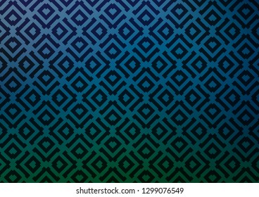 Light BLUE vector backdrop with lines, cubes. Colorful lines, squares on abstract background with gradient. Best design for your ad, poster, banner.