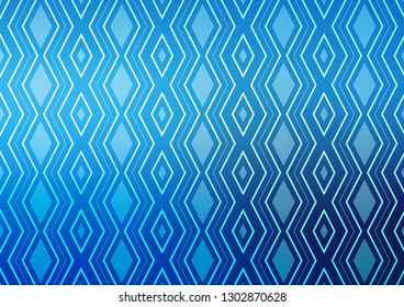 Light BLUE vector backdrop with lines, cubes. Colorful illustration with lines, cubes on abstract template. Pattern for ads, posters, banners.