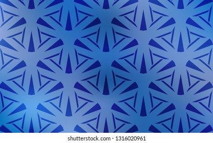 Light BLUE vector backdrop with lines, triangles. Illustration with set of colorful triangles. Pattern for booklets, leaflets