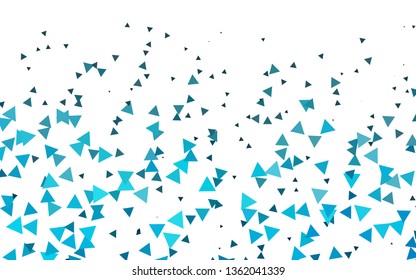 Light BLUE vector backdrop with lines, triangles. Modern abstract illustration with colorful triangles. Pattern for commercials.