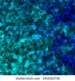 Light BLUE vector backdrop with lines, triangles. Abstract gradient design with colorful triangles. Pattern for booklets, leaflets