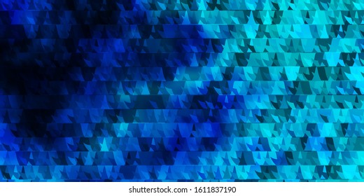 Light BLUE vector backdrop with lines, triangles. Abstract gradient design with colorful triangles. Best design for posters, banners.