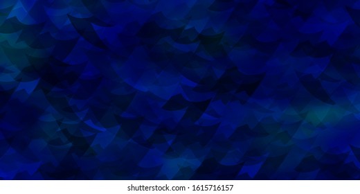 Light BLUE vector backdrop with lines, triangles. Triangles on abstract background with colorful gradient. Template for landing pages.