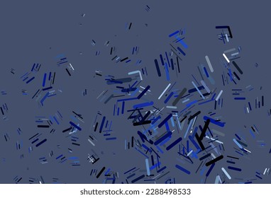 Light BLUE vector backdrop with long lines. Glitter abstract illustration with colored sticks. Pattern for business booklets, leaflets.