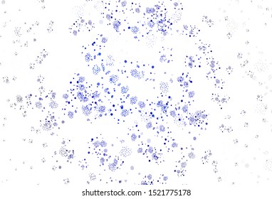 Light BLUE vector backdrop with memphis shapes. Colorful chaotic forms with gradient in modern style. Best smart design for your business.