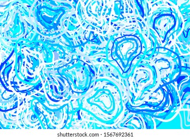 Light BLUE vector backdrop with memphis shapes. Illustration with colorful gradient shapes in abstract style. Elegant design for wallpapers.