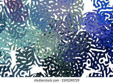 Light BLUE vector backdrop with memphis shapes. Simple colorful illustration with abstract gradient shapes. Simple design for your web site.