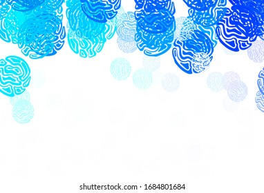 Light BLUE vector backdrop with memphis shapes. Simple colorful illustration with abstract gradient shapes. Best smart design for your business.
