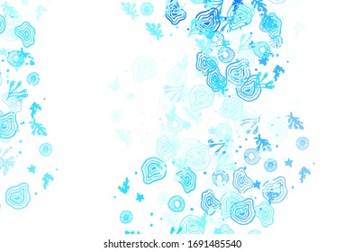 Fondo vectorial AZUL claro con formas memphis. Coloridas formas caóticas con degradado de estilo moderno. Diseño sencillo para su sitio web.