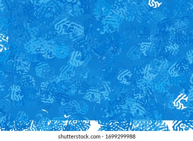 Light BLUE vector backdrop with memphis shapes. Illustration with colorful gradient shapes in abstract style. Background for a cell phone.