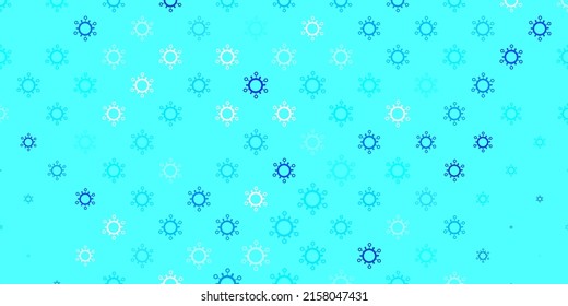 Light blue vector backdrop with virus symbols. Colorful abstract illustration with gradient medical shapes. Wallpaper for health protection.