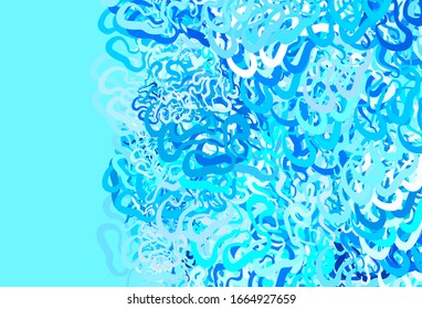 Leichte BLAU-Vektorillustration mit wry lines. Brand neue farbige Illustration in einfachem Stil. Vorlage für Handy-Bildschirme.