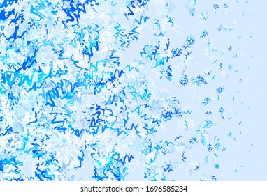 Light BLUE vector backdrop with wry lines. Creative illustration in halftone style with gradient. Colorful wave pattern for your design.