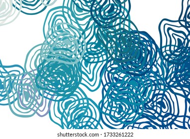 Light BLUE vector backdrop with wry lines. A shining illustration, which consists of curved lines. A completely new design for your business.