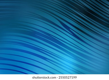 Light BLUE vector backdrop with wry lines. Modern gradient abstract illustration with bandy lines. New composition for your brand book.