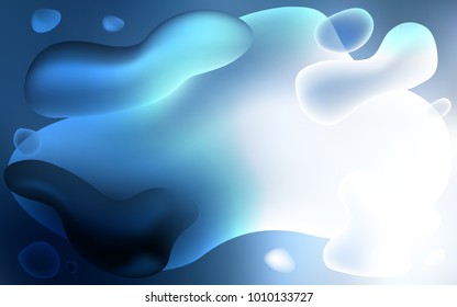 Light BLUE vector background with abstract circles. Glitter abstract illustration with wry lines. Pattern for your business design.