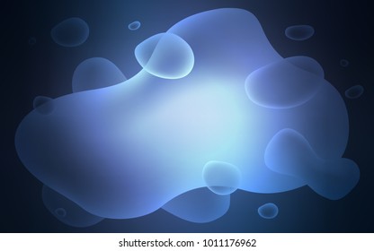 Light BLUE vector background with abstract circles. Glitter abstract illustration with wry lines. The best blurred design for your business.