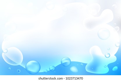 Light BLUE vector background with abstract circles. Geometric illustration in memphis style with gradient.  Pattern for your business design.