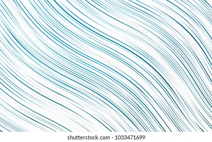 Light BLUE vector background with abstract lines. Modern gradient abstract illustration with bandy lines. A completely new marble design for your business.