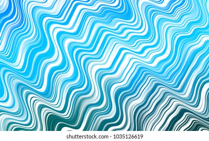 Light BLUE vector background with abstract lines. A completely new color illustration in marble style. Textured wave pattern for backgrounds.