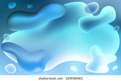 Light BLUE vector background with abstract circles. A completely new color illustration in memphis style. Brand-new design for your ads, poster, banner.