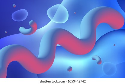 Light BLUE vector background with abstract circles. Colorful illustration in abstract memphis style with gradient. The elegant pattern for brand book.