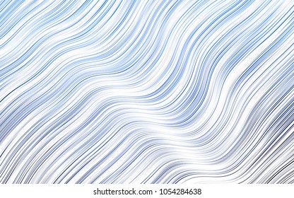 Light BLUE vector background with abstract lines. A vague circumflex abstract illustration with gradient. A completely new template for your business design.