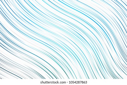 Light BLUE vector background with abstract lines. Modern gradient abstract illustration with bandy lines. The template for cell phone backgrounds.