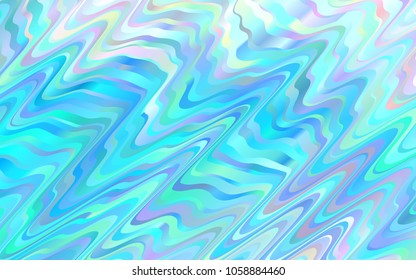 Light BLUE vector background with abstract lines. Shining illustration, which consist of blurred lines, circles. The template for cell phone backgrounds.