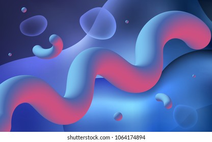 Light BLUE vector background with abstract circles. Creative illustration in halftone memphis style with gradient. A new texture for your  ad, booklets, leaflets.