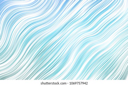 Light BLUE vector background with abstract lines. Blurred geometric sample with gradient bubbles.  Brand-new design for your ads, poster, banner.