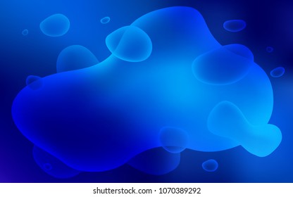 Light BLUE vector background with abstract circles. Colorful abstract illustration with gradient lines. A completely new template for your business design.