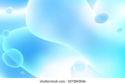 Light BLUE vector background with abstract circles. Creative illustration in halftone memphis style with gradient. A completely new memphis design for your business.