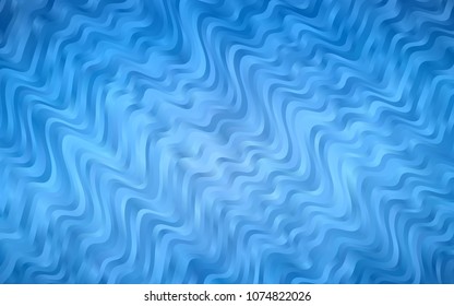 Light BLUE vector background with abstract lines. Creative illustration in halftone marble style with gradient. A completely new template for your business design.