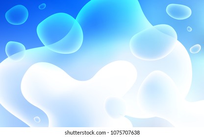 Light BLUE vector background with abstract circles. Modern gradient abstract illustration with bandy lines. New composition for your brand book.